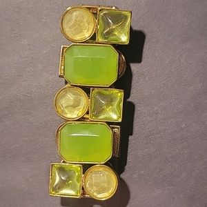 Emerald green snd gold bracelet